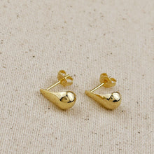 Load image into Gallery viewer, 18k Gold Filled 12mm Teardrop Stud Earrings
