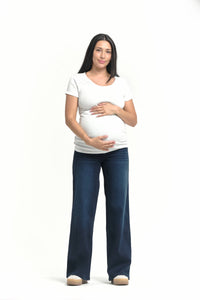 32" Better Butter Wide Leg Maternity Jean in Yanique