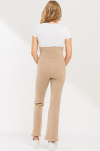 Fold Over Yoga Pants- Sand