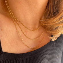 Load image into Gallery viewer, 18k Gold Filled 1mm Spaced Beaded Chain Necklace
