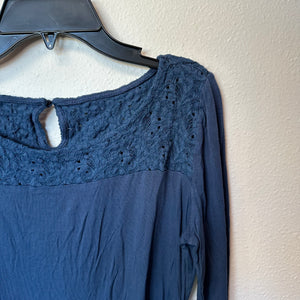 Blue Lace Top- M