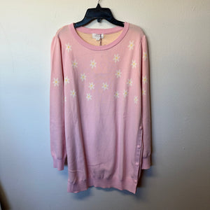 Pink Daisy Sweater- M