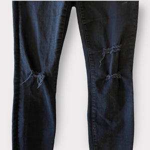Distressed Black True Skinny Jeans- XS