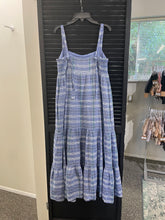 Load image into Gallery viewer, Plaid Tiered Cotton/Linen Dress- M
