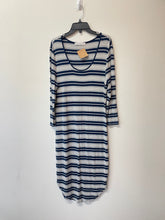 Load image into Gallery viewer, Navy Stripe Dress- L
