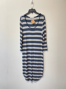 Navy Stripe Dress- L