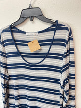 Load image into Gallery viewer, Navy Stripe Dress- L
