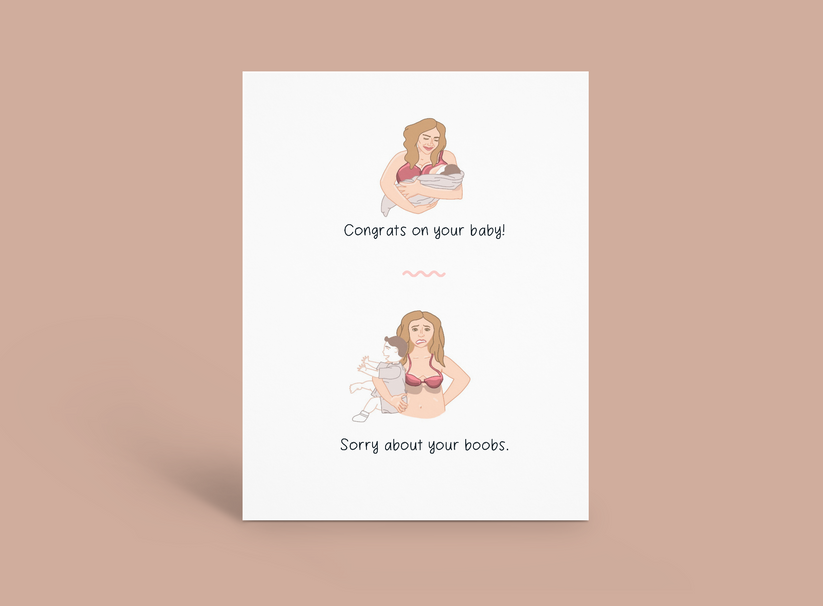 Congrats/ Sorry Boobs Card