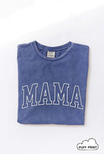 Load image into Gallery viewer, Mama Puff Print Mineral Wash Tee- Denim Blue
